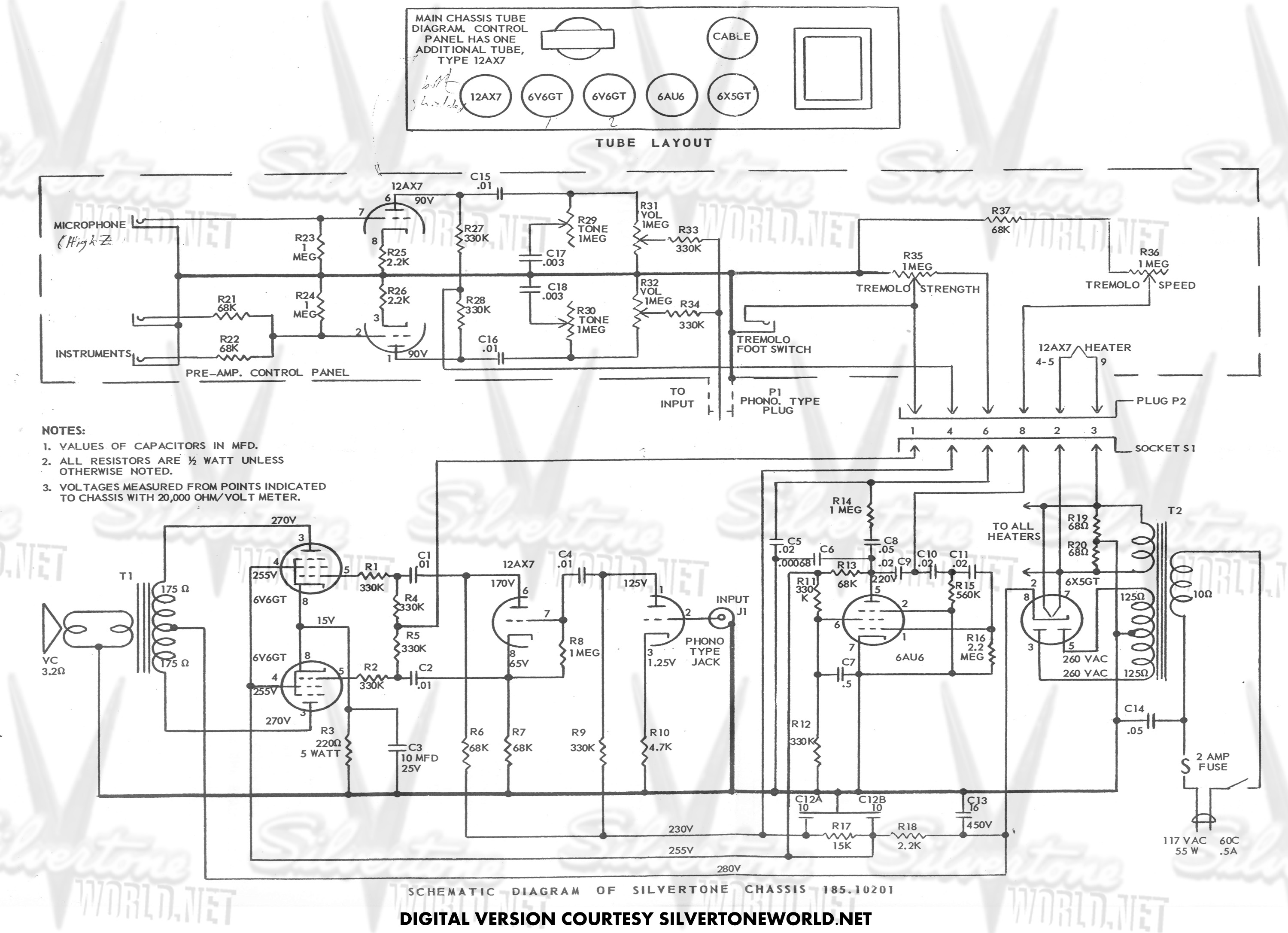 Silvertone World - Division 57 - Schematics, Manuals and ... silvertone 1457 wiring diagram 